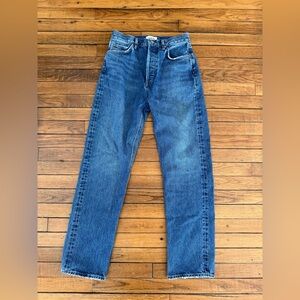 Agolde Women’s 90’s Pinch High Rise Jeans size 27 with raw hem